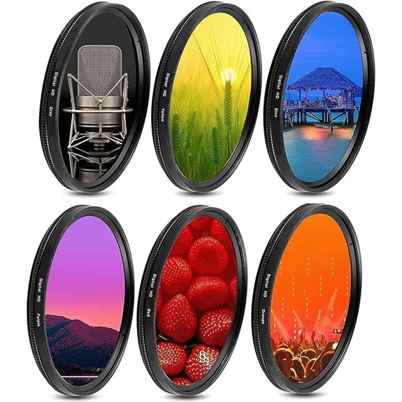 Acuvar 58mm Gradient Lens Filter Kit (6 Pack)