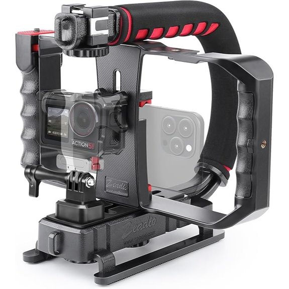Zeadio Camera Stabilizer with Smartphone Video Cage Rig