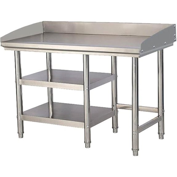 Stainless Steel Work Table with Storage and Baffle