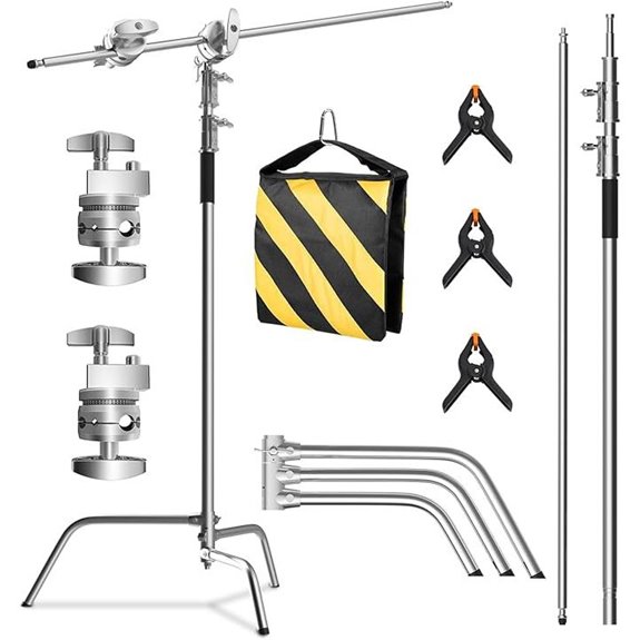 Heavy Duty Photography C-Stand with Boom and Sandbag