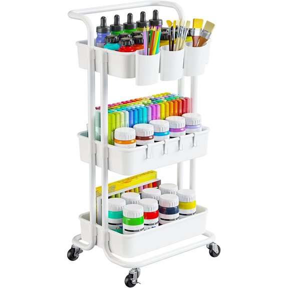 Pipishell 3-Tier Rolling Cart for Organization