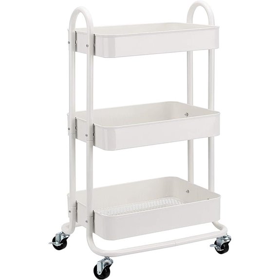 Amazon Basics 3-Tier Utility Cart with Lockable Wheels
