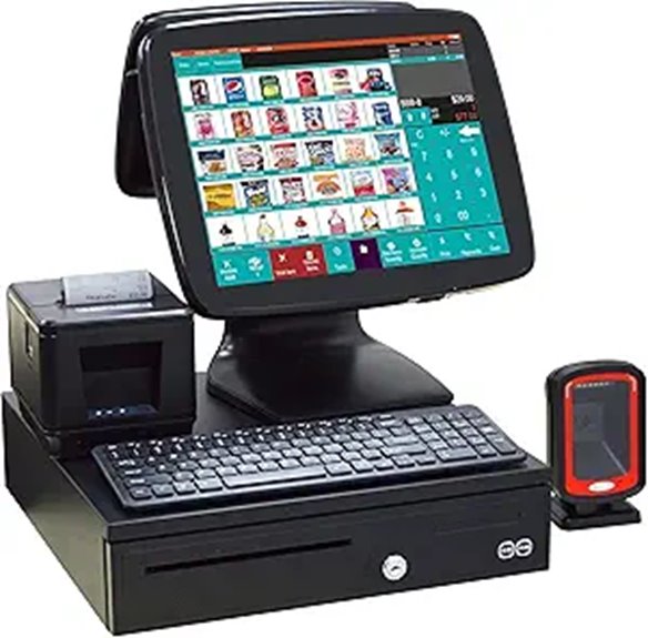 POS System with Touch Screen Printer Scanner Windows
