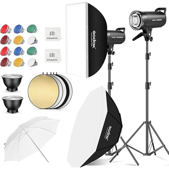2pcs Studio Light Kit with Strobes and Accessories
