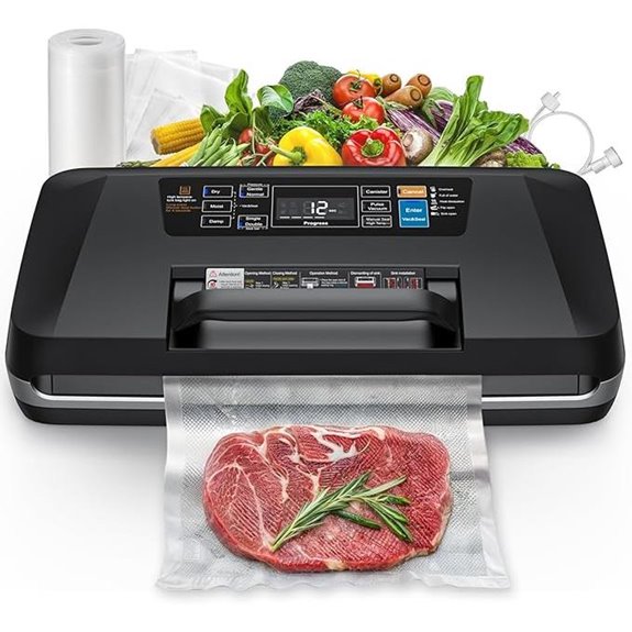 Commercial Vacuum Sealer with Cutter and Bag Storage