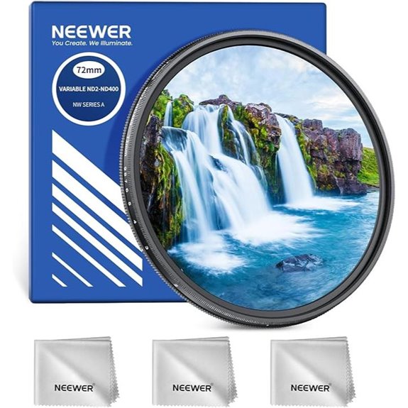 NEEWER 72mm Variable ND Filter with Cleaning Cloth