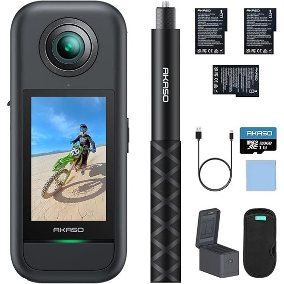 AKASO 360 Weatherproof Action Camera with 128GB Card