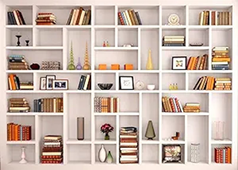 BELECO 7x5ft White Bookshelf Backdrop for Zoom