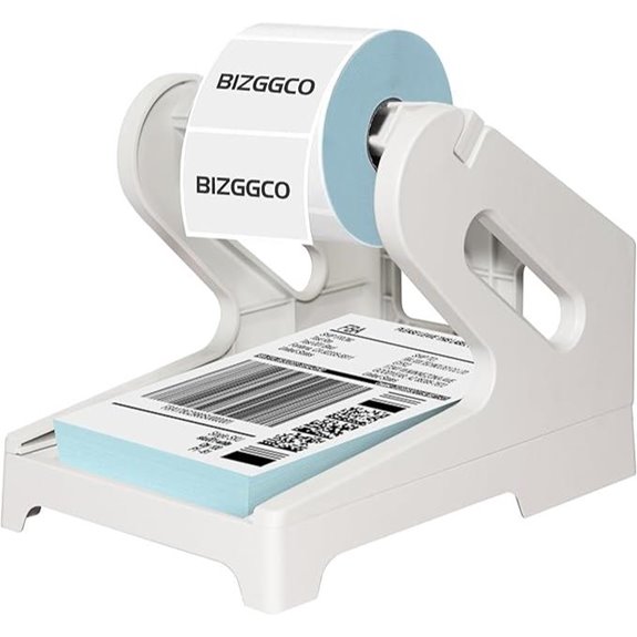 Thermal Label Holder & Dispenser Organizer (White Gray)