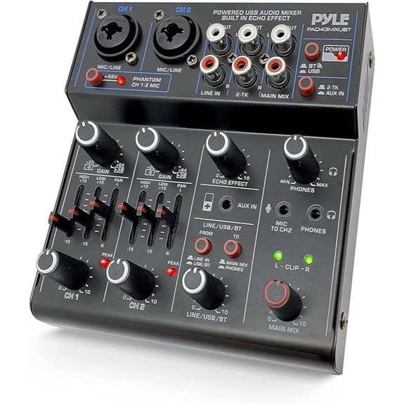 Pyle Wireless DJ Mixer with Bluetooth & USB