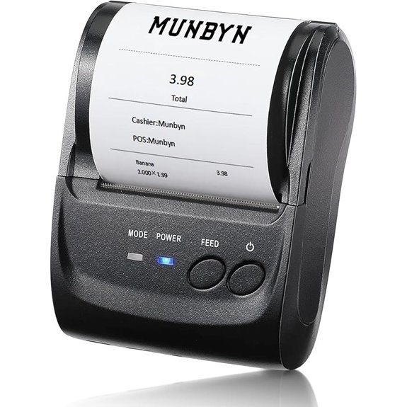 MUNBYN 58mm Wireless Bluetooth Receipt Printer