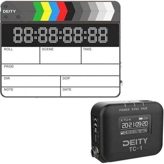 Bluetooth Timecode Clapper Slate with Wireless Generator