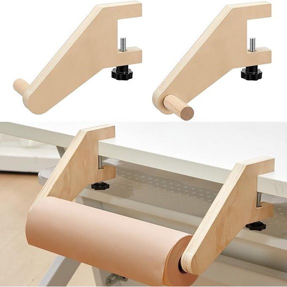 Yalikop Wooden Craft Paper Roll Holder Dispenser