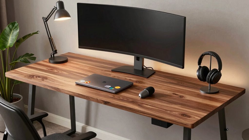 ergonomic organized creator workspace