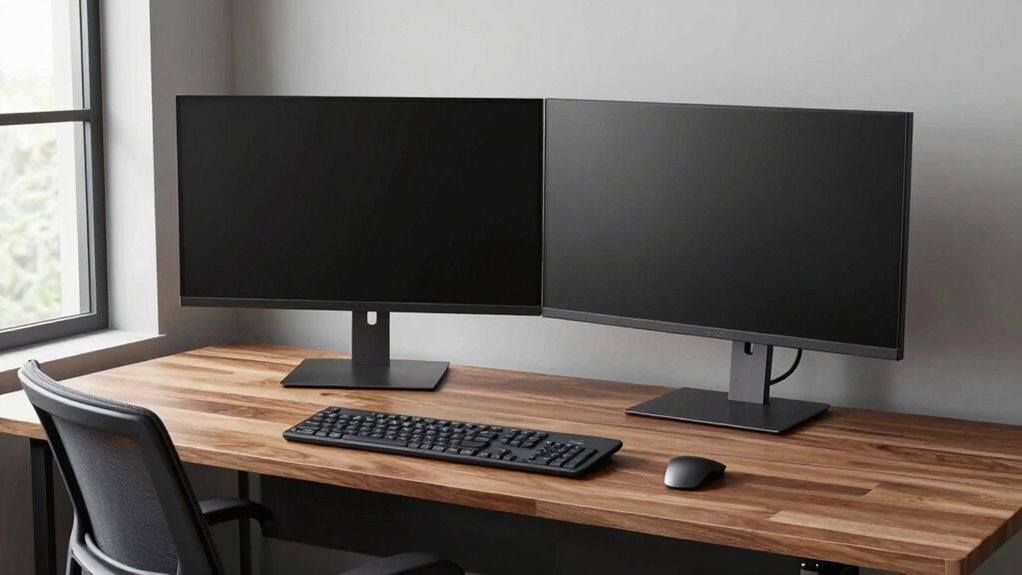 ergonomic organized dual workspace