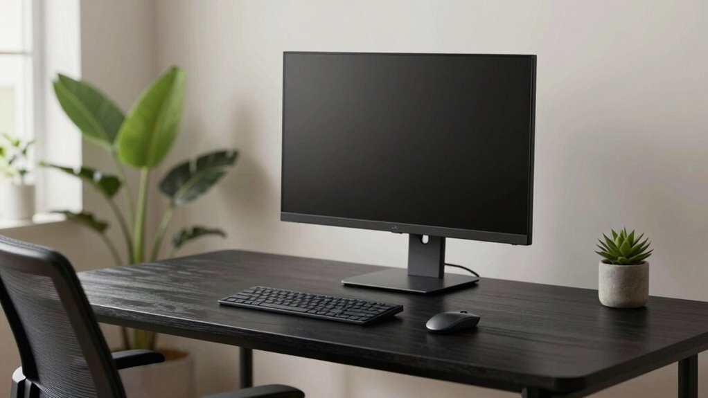 ergonomic organized well lit workspace