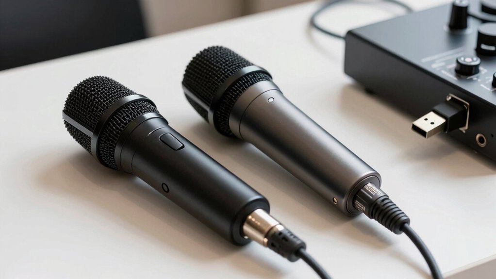 selecting appropriate microphone connection